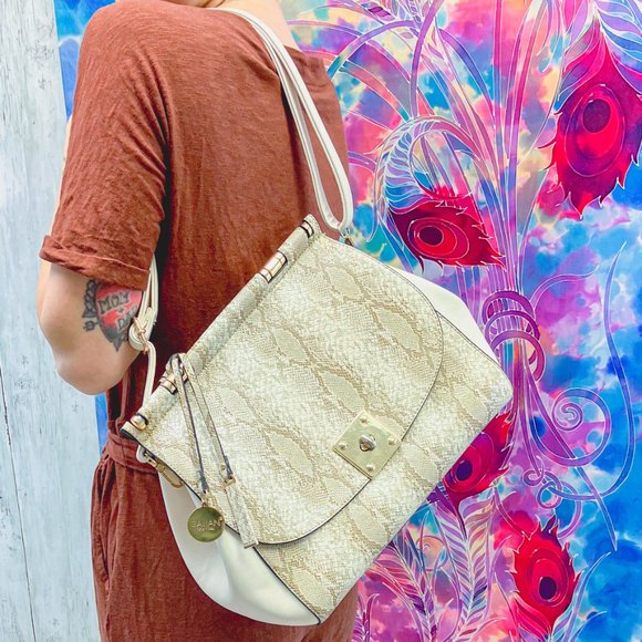 Women's Designer Snake Skin Style Luxury Shoulder Bag Purse Galian New York - Picture 7 of 13